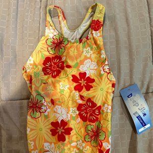 Girls ONE PIECE Floral Bathing Suit - Size 16 - NEW, NWT